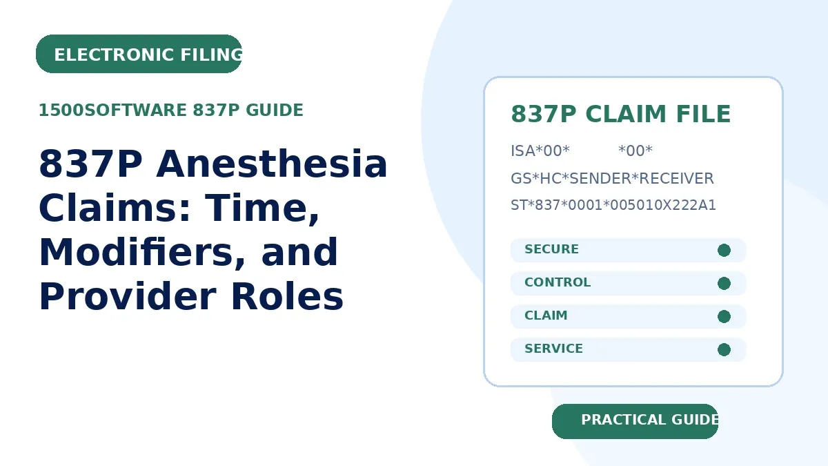837P Anesthesia Claims: Time, Modifiers, and Provider Roles