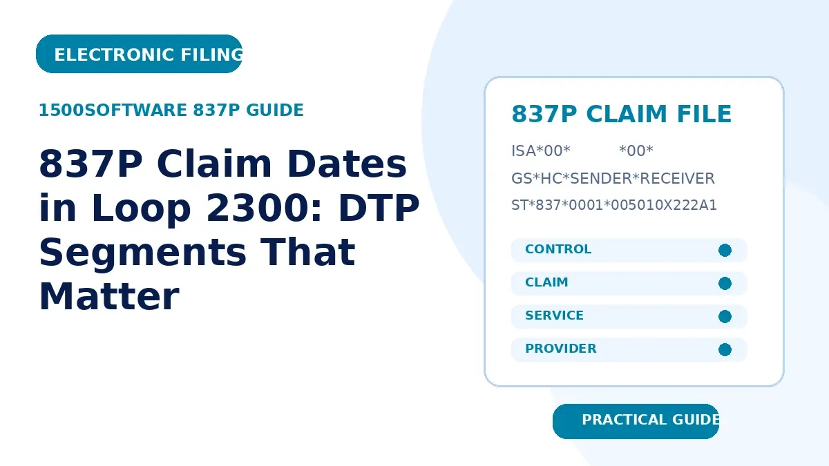 837P Claim Dates in Loop 2300: DTP Segments That Matter