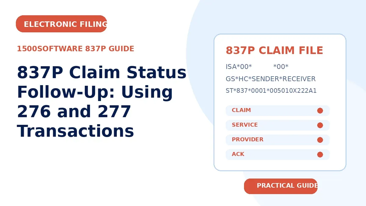 837P Claim Status Follow-Up: Using 276 and 277 Transactions