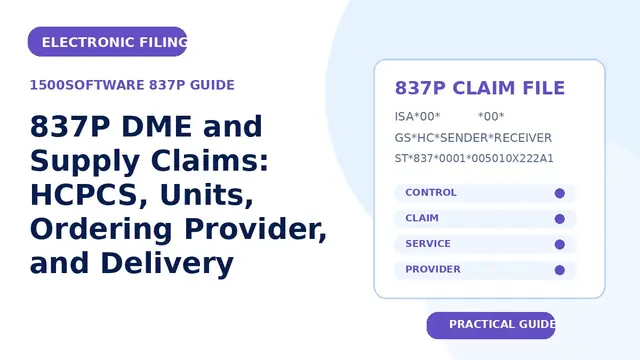 837P DME and Supply Claims: HCPCS, Units, Ordering Provider, and Delivery