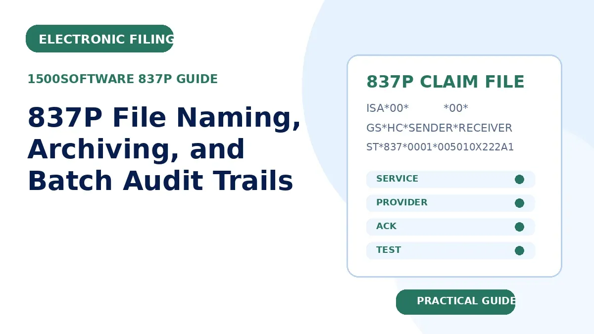 837P File Naming, Archiving, and Batch Audit Trails