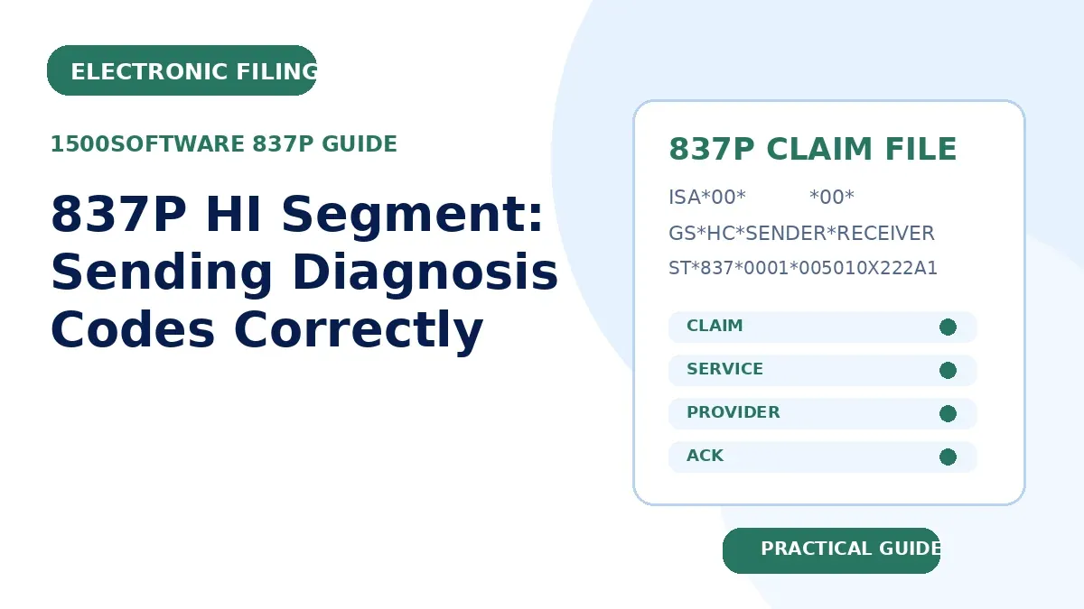 837P HI Segment: Sending Diagnosis Codes Correctly