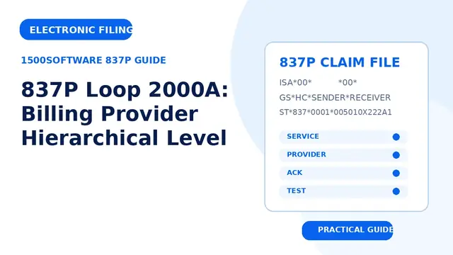837P Loop 2000A: Billing Provider Hierarchical Level