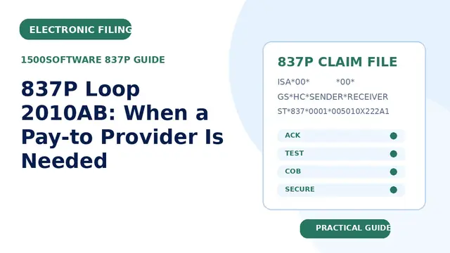 837P Loop 2010AB: When a Pay-to Provider Is Needed