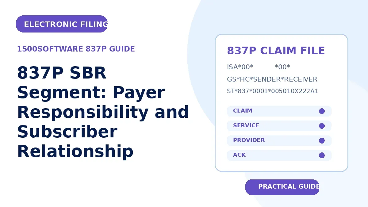 837P SBR Segment: Payer Responsibility and Subscriber Relationship