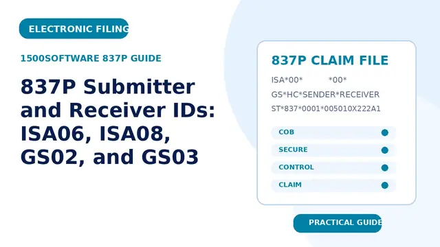 837P Submitter and Receiver IDs: ISA06, ISA08, GS02, and GS03