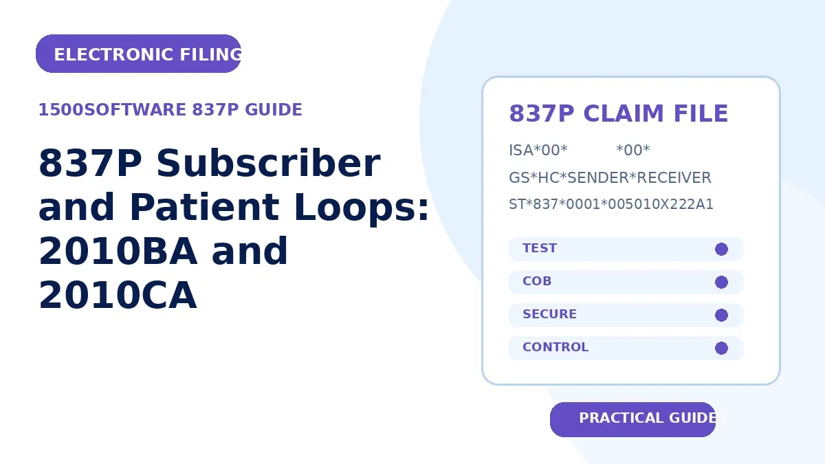 837P Subscriber and Patient Loops: 2010BA and 2010CA