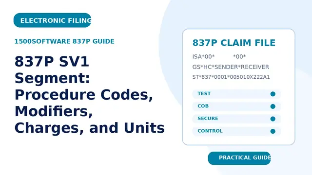 837P SV1 Segment: Procedure Codes, Modifiers, Charges, and Units