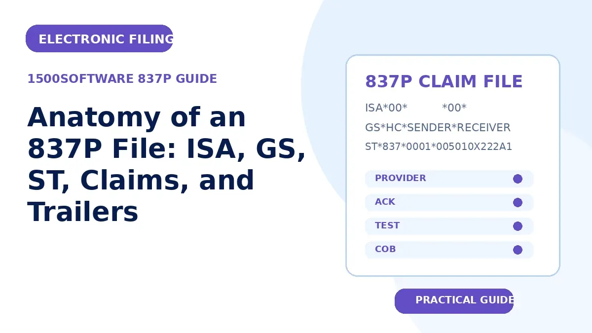 Anatomy of an 837P File: ISA, GS, ST, Claims, and Trailers
