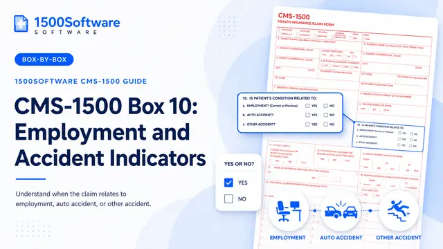 CMS-1500 Box 10: Employment and Accident Indicators