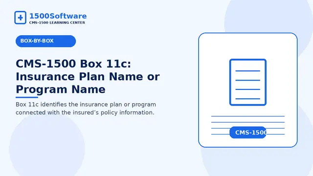CMS-1500 Box 11c: Insurance Plan Name or Program Name