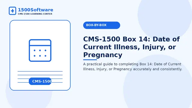 CMS-1500 Box 14: Date of Current Illness, Injury, or Pregnancy