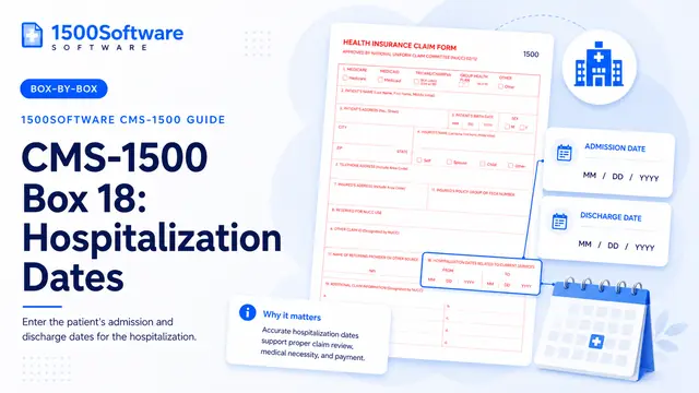 CMS-1500 Box 18: Hospitalization Dates