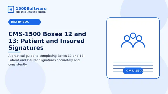 CMS-1500 Boxes 12 and 13: Patient and Insured Signatures