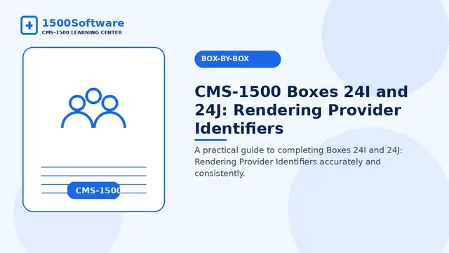 CMS-1500 Boxes 24I and 24J: Rendering Provider Identifiers