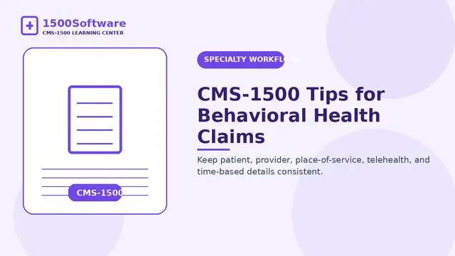 CMS-1500 Tips for Behavioral Health Claims