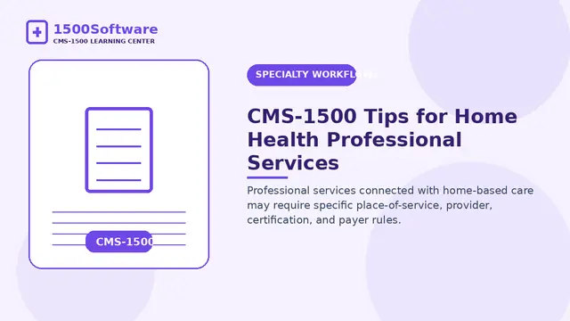 CMS-1500 Tips for Home Health Professional Services