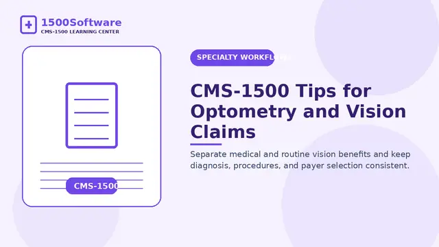 CMS-1500 Tips for Optometry and Vision Claims