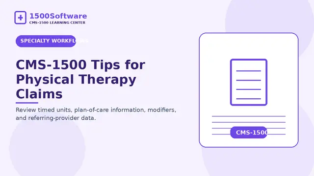 CMS-1500 Tips for Physical Therapy Claims