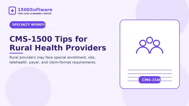 CMS-1500 Tips for Rural Health Providers