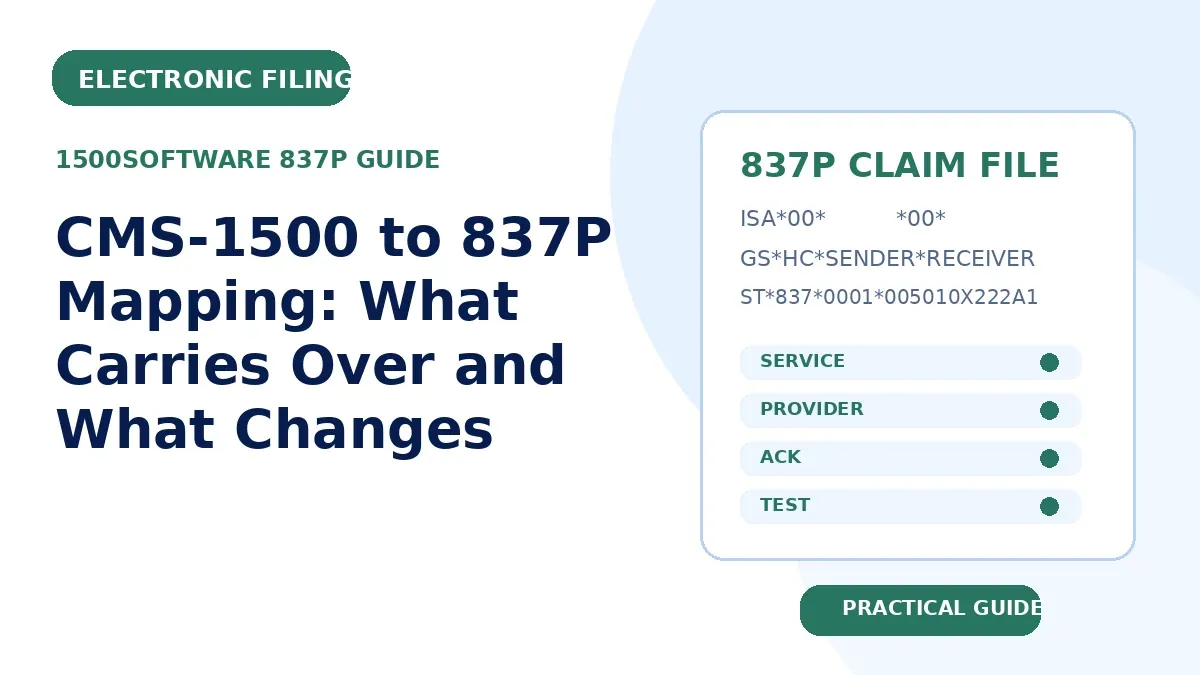 CMS-1500 to 837P Mapping: What Carries Over and What Changes