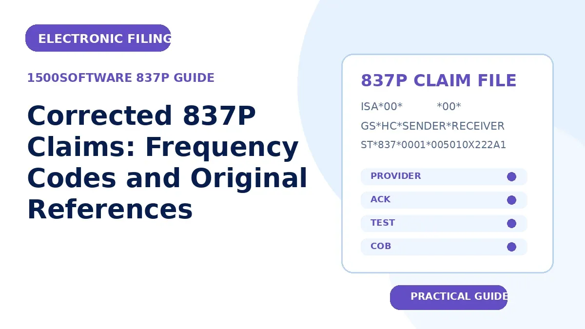 Corrected 837P Claims: Frequency Codes and Original References