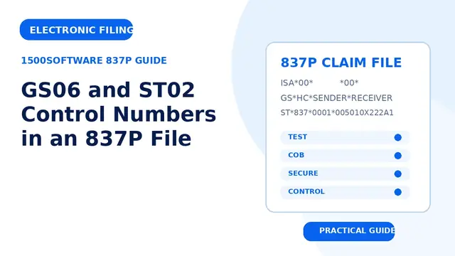 GS06 and ST02 Control Numbers in an 837P File