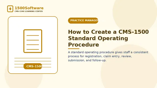 How to Create a CMS-1500 Standard Operating Procedure