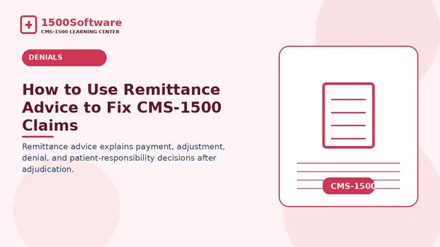 How to Use Remittance Advice to Fix CMS-1500 Claims