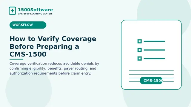 How to Verify Coverage Before Preparing a CMS-1500