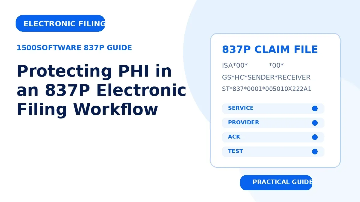 Protecting PHI in an 837P Electronic Filing Workflow