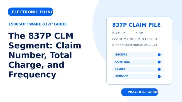 The 837P CLM Segment: Claim Number, Total Charge, and Frequency