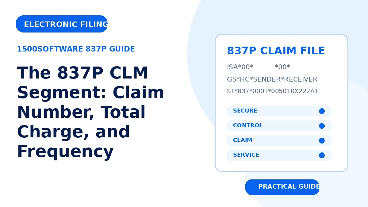 The 837P CLM Segment: Claim Number, Total Charge, and Frequency