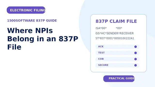 Where NPIs Belong in an 837P File