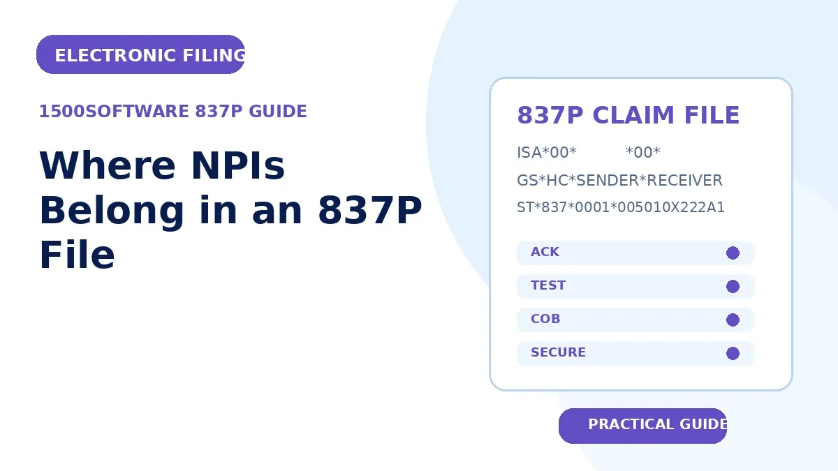 Where NPIs Belong in an 837P File
